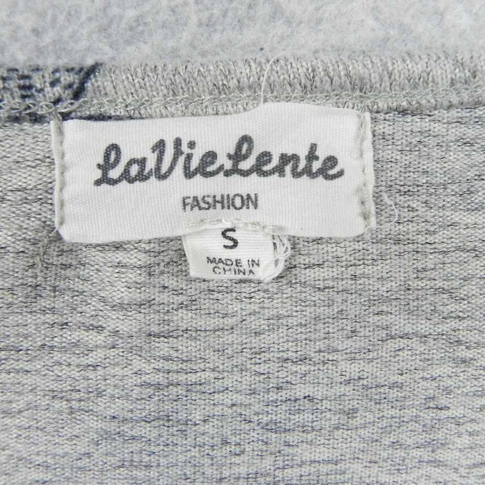 LaVieLente Dress Womens Small Jersey Shift Pockets Running Fox Gray Sleeveless - Picture 3 of 9